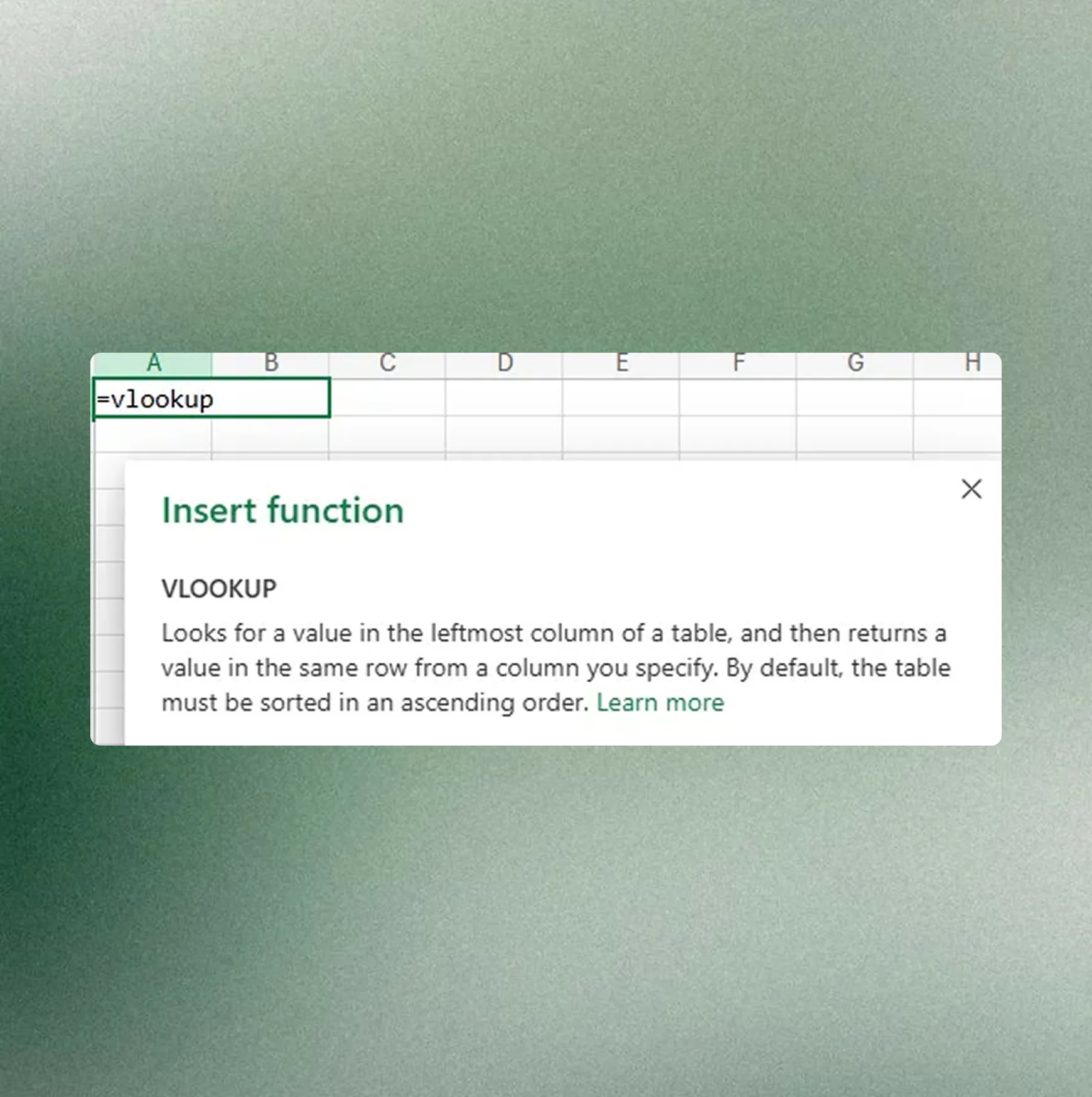vlookup-errors in Excel