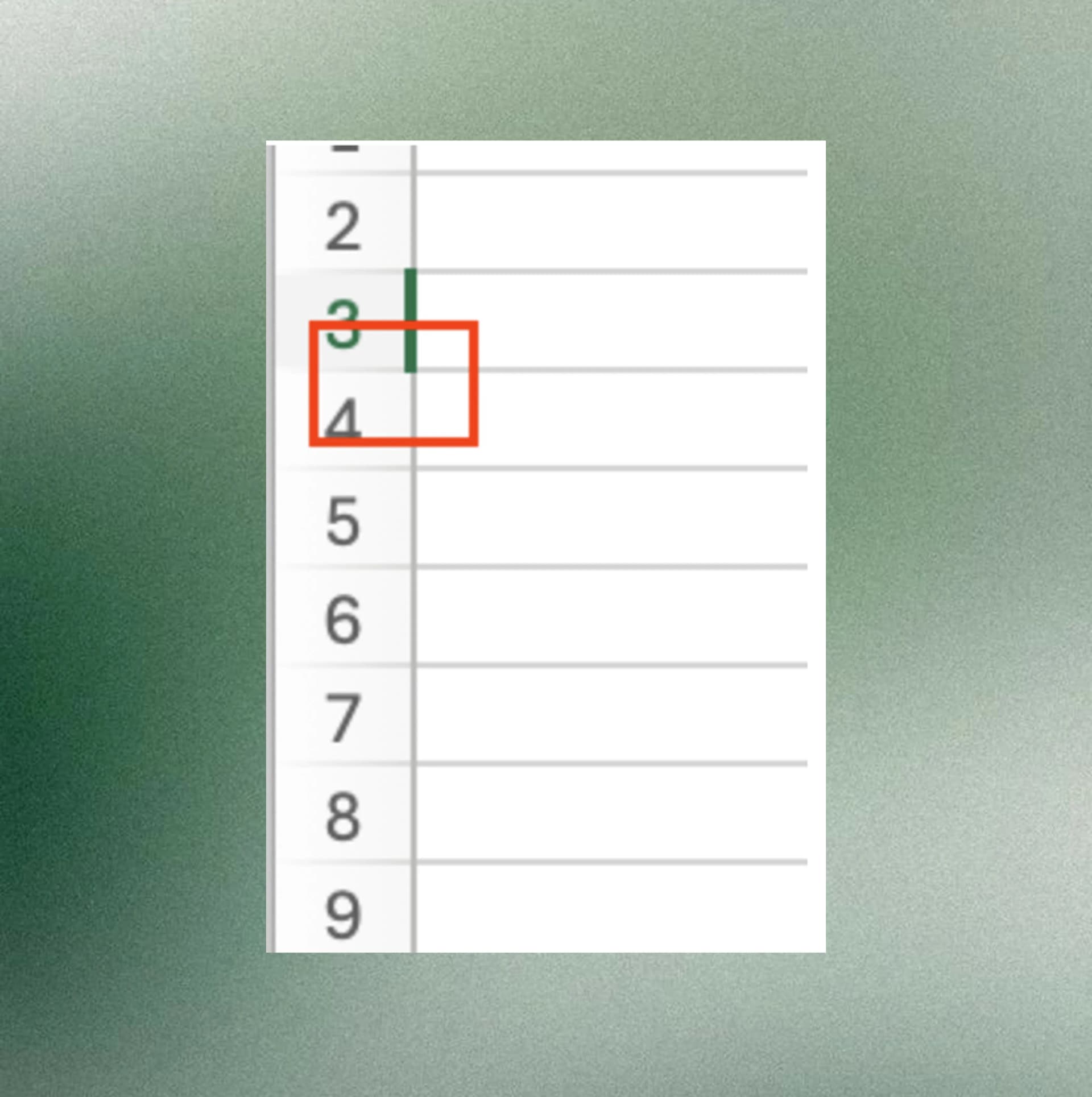 Excel cell with cursor blinking inside showing where to place a manual line break