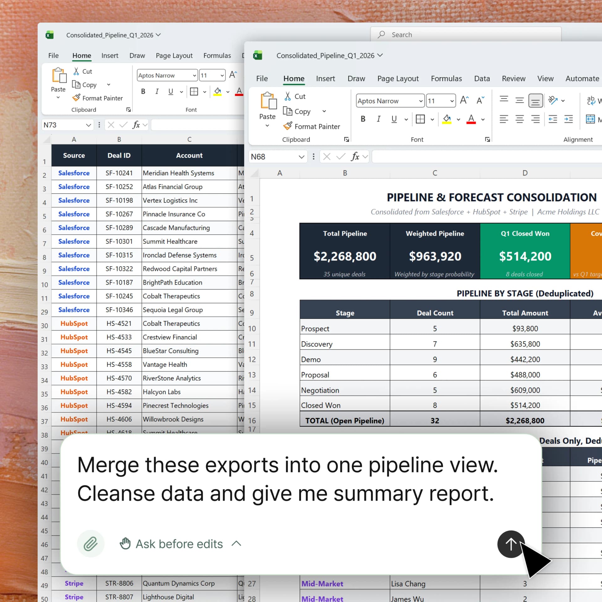 Pipeline & Forecast Consolidation
